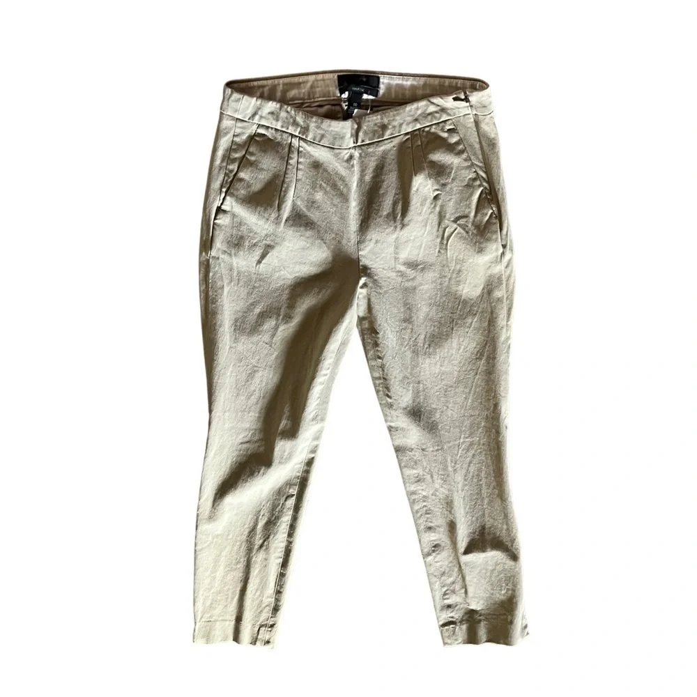 J.Crew Beige Tailored Trousers Women’s Cropped Pants 00 low Rise